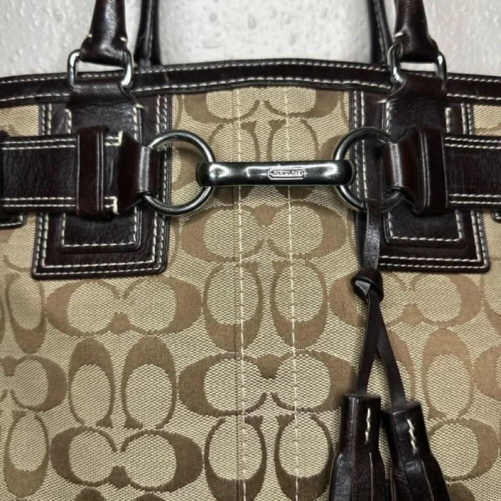 Coach Women's Brown and Tan Bag